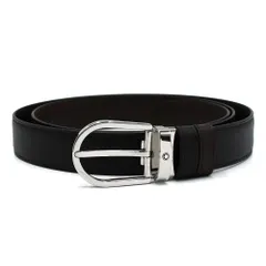 【未開封新品】MONTBLANC ベルト リバーシブル ブラック リバーシブルレザーベルト、35 mm - 高級ベルト