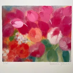 版画　ジニー・キム　限定ジクレー　直筆サイン、ED、証明書付き　新品額入り　秋桜 ジニー・キムのアトリエ - メルカリShops