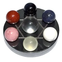 未来の見通し、魂の成長】ヒマラヤ レッドゴールドアゼツライト 丸玉七星陣