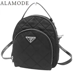 PRADA ブラックナイロンバックパック　スタッズ　サフィアーノ新品未使用 すぐ届く！PRADA Re-Nylon xサフィアーノレザー バックパック