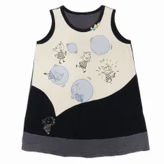 アルベロベロ OLLEBOREBLA オレボレブラ チュニック ワンピース ノースリーブ ブタさん シャボン玉 装飾 グレー レディース 【中古】