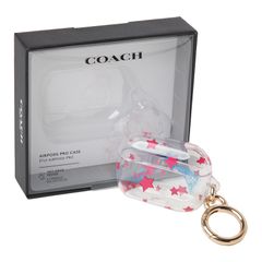 コーチ COACH キーリング スター プリント プラスチック AirPods Proエ アポッズ プロ ケース キーホルダー レディース c8086 fc8086