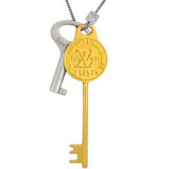 ルイヴィトン LOUIS VUITTON コリエ LVキー ネックレス メタル MP2842 モノグラム 鍵 ロング【中古】
