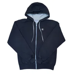 チャンピオン Champion ジップアップパーカー Lサイズ ジップパーカー ブラック 黒 胸刺繍 古着 X003