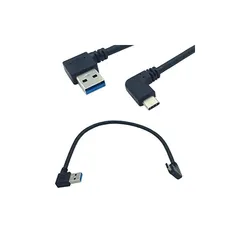 Rosebe TypeC USB 3.1-USB3.0ケーブル（L字型左向きオスにオス）、変換アダプタ OTG ケーブル 超高速データ転送、USB Type-C機器対応 延長 コネクタ USB 3.1 OTG ケーブル 0