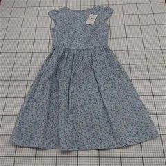 ◇ 未使用 ⊂ クチュールブローチ 花柄 ロング丈 ノースリーブ ワンピース サイズS ライトブルー系 レディース E  【1509180012005】