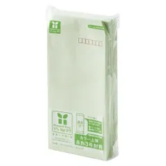 寿堂 カラー上質封筒 長3・100枚 若草〒枠 02113※沖縄および離島への発送不可です※