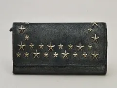 ジミーチュウ Jimmy Choo 長財布 二つ折り スタースタッズ レザー ブラック レディース su_p e_u F-YA756のサムネイル