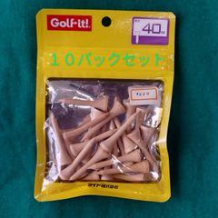 シェルパック ウッドティー 40㎜ ニス 10袋 セット  フィールドナンバー 30904 メンズ レディス プロ ティー ショートティー 安定 アップ ドラコン ドライバー アイアン ゴルフ