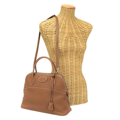 エルメス HERMES ボリード 31 トリヨンクレマンス (レザー) GD金具 □K刻印 2007年 ハンドバッグ 手提げかばん ボストンバッグ ビジネスバッグ  2WAYバッグ レディース メンズ ゴールド ライトブラウン 正規品 中古 mbl19003