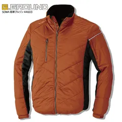 防寒ブルゾン 桑和 44603 オレンジ 防寒服 メンズ 秋冬 防寒着 ジャンバー ジャンパー ジャケット 防風 ストレッチ 撥水 反射材 作業服 デオドラント ニオイ軽減 カジュアル アウトドア G.GROUND SOWA ソーワ 『S-4L』