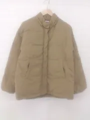 ◇ e.r.g* イーアールジー カジュアル シンプル 中綿 長袖 キルティング ジャケット サイズL ベージュ系 レディース P  【1305240026810】