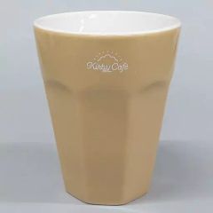 [중고] 머그컵·탕만 라이트 브라운 카페 로고가 들어간 도기 텀블러 [별의 커비 커비 카페 2018] 2019 뉴이어 수베니아·오레 주문 특전