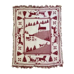 vintageラグ カーペット レトロ ハウス クリスマス 1971