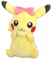 [중고] 봉제 장난감 피카츄 (암컷의 스가타 / 리본) Girlish PIKACHU 엄청난 봉제 인형 [포켓 몬스터 선 & 문]