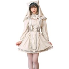 クリアストーン Clearstone コスプレ ハロウィン ねこ シスター ダスティコンフィ ネコシスター レディース フリーサイズ アイボリー[dustycomfy-cat]