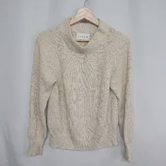 ◇ ⊇ ADAM ET ROPE アダムエロペ 綿混合 長袖 ニット サイズF ベージュ系 レディース E  【1408220067626】