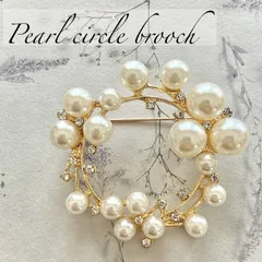即日発送　胸元に華やかさを フォーマル  パール ブローチ　卒業式　入学式に