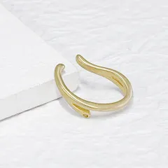 ユニークなしずく形真鍮Brassイヤーカフ【eec150】