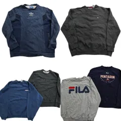 古着卸 まとめ売り スポーツブランドMIX スウェット 6枚セット (メンズ Ｓ /Ｍ /Ｌ ) リーボック アディダス フィラ 中古 古着 NA9714