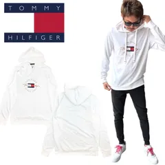 トミーヒルフィガー Tommy Hilfiger トップス パーカー フーディー 薄手 長袖 09T4502 ホワイト メンズ レディース プリント プリントロゴ TOMMY HILFIGER 新品 正規品 未使用品