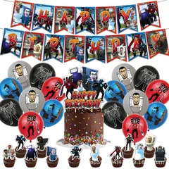 スキビディトイレ Eタイプ パーティー グッズ ハッピーバースデー 誕生日 装飾 ガーランド バースデーグッズ イベント 風船 バルーン 飾り 装飾 品 豪華 小道具 大 タイタンスピーカーマン タイタンカメラマン Gマンスキビティトイレ ノーマルトイレット