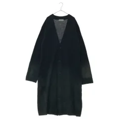 Yohji Yamamoto POUR HOMME (ヨウジヤマモト プールオム) 22AW 抜染ロングカーディガン HE-K75-193 ウールグラデーションVネックロングカーディガン ブラック/グレーのサムネイル