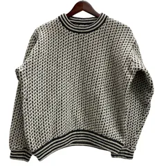 エルエルビーン L.L.Bean 80's 90's バーズアイニット セーター ホワイト 201MT-4603 VB