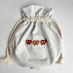 まんまる 巾着 袋 プレッツェル ハンドメイド コップ入れ