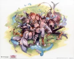 【中古】原画イラストボード グランブルーファンタジー×ラブライブ!サンシャイン!! Aqoursアートパネル 2年生