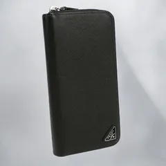 プラダ PRADA 長財布ラウンドファスナー メンズ  サフィアーノトライアングル ジップアラウンド長財布