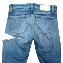 GYDA SIDE RIPPED スキニーデニムパンツ ブルー レディースM ジェイダ サイドリップド スキニー クラッシュ