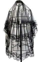 トカリリ ブラック ウエディングベール パーティー 結婚式 ヘッドドレス ウエディングドレス ヴェール 結婚式用 教会挙式 披露宴 髪飾り 前撮り 撮影 花嫁(ブラック)