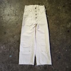 SUGARHILL 23ss Raw-Edge Canvas Double Knee Pants Ivory 28 シュガーヒル ローエッジ キャンバス ダブルニーパンツ 23SSPT16