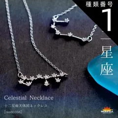 種類1:牡羊座 ネックレス レディース  金属アレルギー シンプル 胸元に夜空を彩る。十二星座天体図ネックレス チェーン アクセサリー 925シルバー スターリングシルバー シルバー 十二星座 星 星座 誕生日 きれいめ プレゼント n_marai 春服