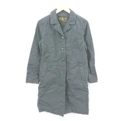 ◇ Sunnyclouds サニークラウズ 無地 ノーカラー 前ボタン閉め 長袖 コート サイズM ネイビー レディース E  【1310300036869】