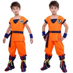 孫悟空コスプレ子供用ドラゴンボールコスプレ　クリスマス　ハロウィン悟文字　亀文字 ハロウィン 仮装 孫悟空 武道着 亀仙流 ハロウィンコスプレ こすぷれ 文化祭 パーティー 変装 6点セット男女兼用 プレゼント