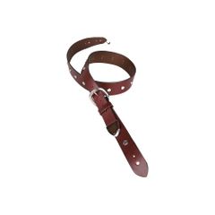 BEAR STRAPS ベアストラップ 英国手工製ギターストラップ Full Stud Western Red Round Silver Steve Gibbonsモデル 完全手作り  耐摩耗性と耐久性が高い