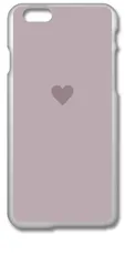 【新品未使用】iPhone6 Plus / 6s Plus アイフォン6sプラス クリア ハードケース (グレージュ) 小ハート ワンポイント くすみカラー カバー スマホケース cl-iphone6splus-361