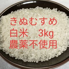 こだわりのお米、3kg。農薬·化学肥料不使用。
