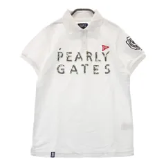 サイズ：1 PEARLY GATES パーリーゲイツ 30周年 半袖ポロシャツ ロゴワッペン  ホワイト系 [240101539411] ゴルフウェア レディース ストスト