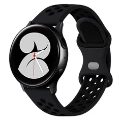 【人気商品】腕時計とスマートウォッチ 柔らかい軽さ通気性が良のシリコンスポーツストラップ 替えバンド クイックリリースベルト (20mm 22mm 20mm L 時計バンド ブラック/ブラック) [AGUPERFIT]