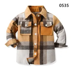 チェックシャツ シャツ 子供服 男の子 女の子 キッズ トップス 長袖 厚手 開襟 ボタン アウターユニセックス 男女兼用 チェック柄 かわいい おしゃれ カジュアル 羽織 秋 冬 春 ファッション mkxz242