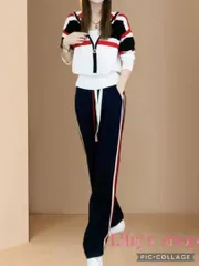 新品 未使用 春夏コーデ  セットアップ上下　レディース　スウェット　ジャージ