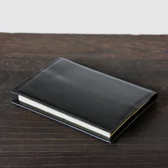 かばん屋さんのシンプルな本革レザーブックカバー★B6サイズ★ブラック