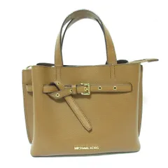 美品 MICHAEL KORS マイケルコース EMILIA SM SATCHEL エミリア スモール サッチェル レザー 2WAY ハンドバッグ ブラウン レディース 古着 中古 USED