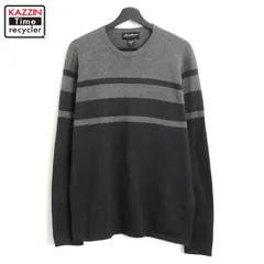00s Eddie Bauer マルチボーダー柄 ニットセーター メンズ 表記Lサイズ