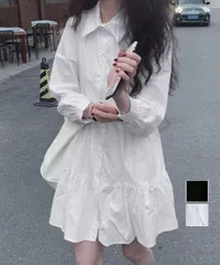 ティアードチュニックシャツ フレアシャツ