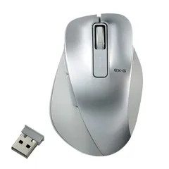 新品 エレコム マウス ワイヤレス Mサイズ 5ボタン(戻る・進むボタン搭載) BlueLED 握りの極み シルバー M-XGM10DBSV/EC