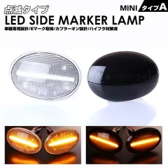 MINI BMW タイプ A ウインカー 点滅 タイプ LED サイドマーカー Eマーク R55 クラブマン R56 サルーン ワン クーパー クーパーS R57 コンバーチブル R58 クーペ R59 ロードスターのサムネイル